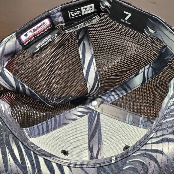 New Era San Francisco Giants 59Fifty Star Fitted Mesh Hat Cap Black Palm Size 7 - Picture 9 of 9